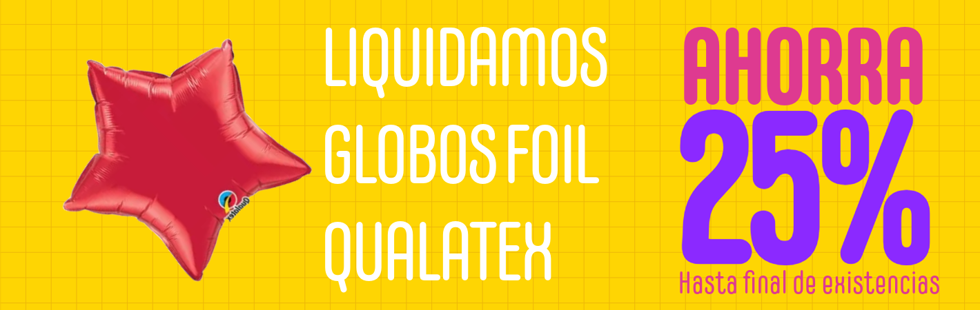 25% descuento globos foil Qualatex